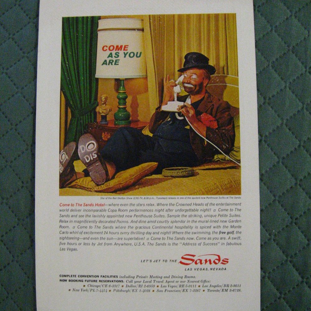🤡 Clown Red Skelton 1962 Vintage Print Ad